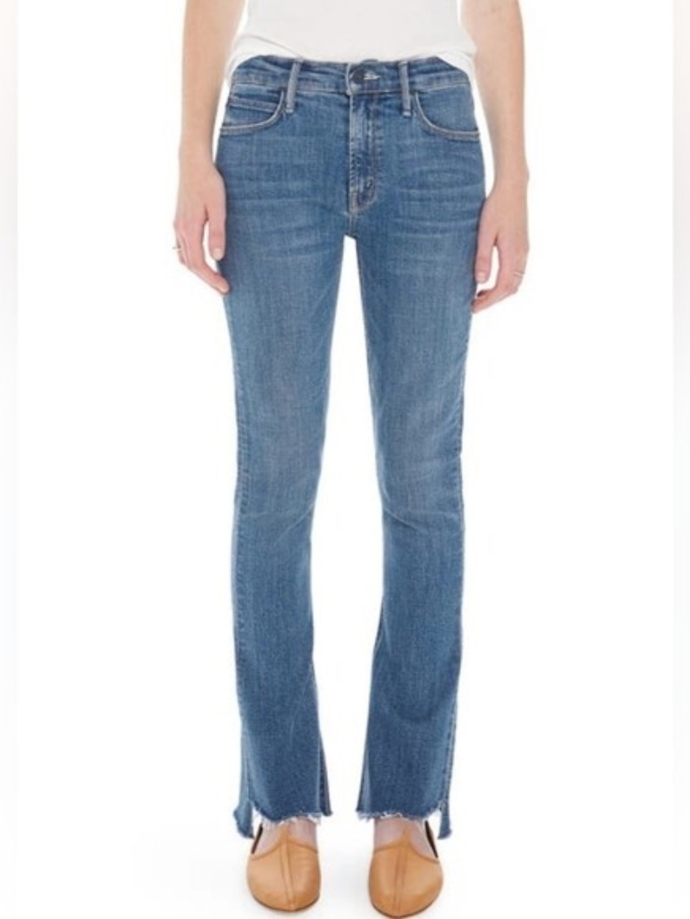 MOTHER The Runaway Step Fray Jeans Keeping Love Alive Size 32